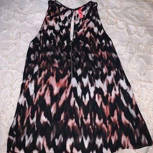 Small Black White and Red Tank Top